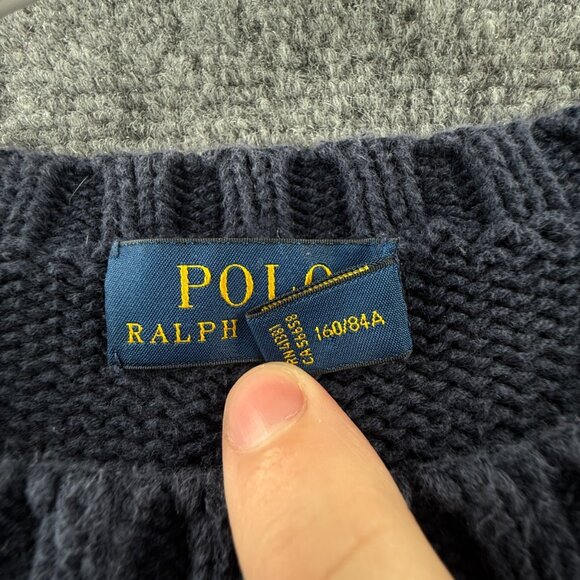Polo Ralph Lauren Flag Sweater Navy Blue USA Stars Stripes Small Knit Pullover - Picture 14 of 16